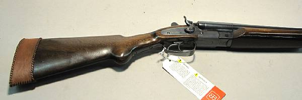 Appraisal: A gauge A Rossi Overland hammer shotgun Serial no T