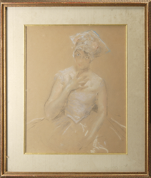 Appraisal: FRAMED PASTEL JOHN MCLURE HAMILTON American - Portrait of a