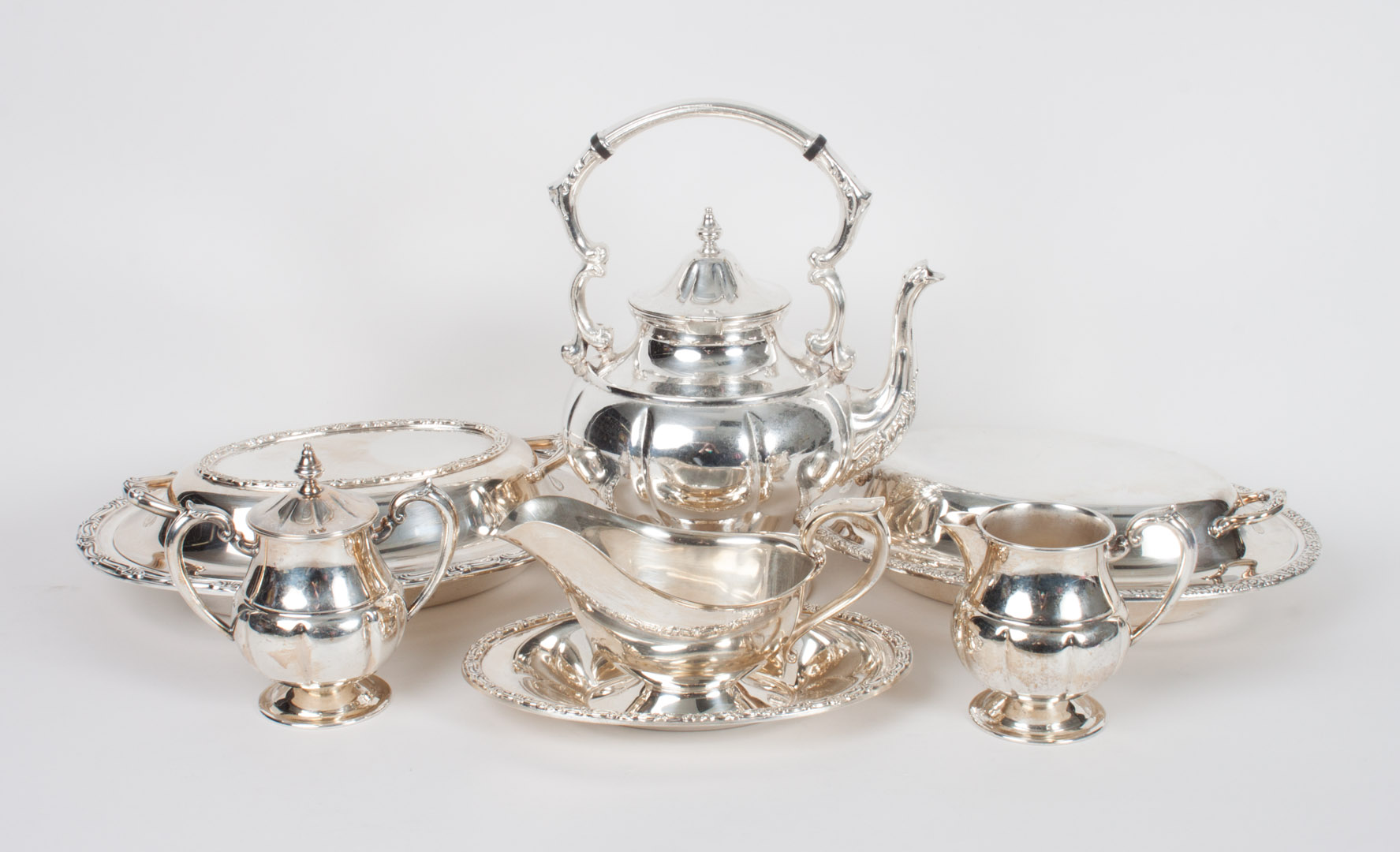 Appraisal: Six Gorham and other silver-plated table articles including Gorham covered