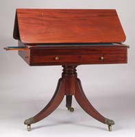 Appraisal: FINE MAHOGANY ANTIQUE ARCHITECT S TABLE Circa The square table