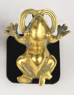 Appraisal: Pre-Columbian tumbaga gilt figure of a frog h