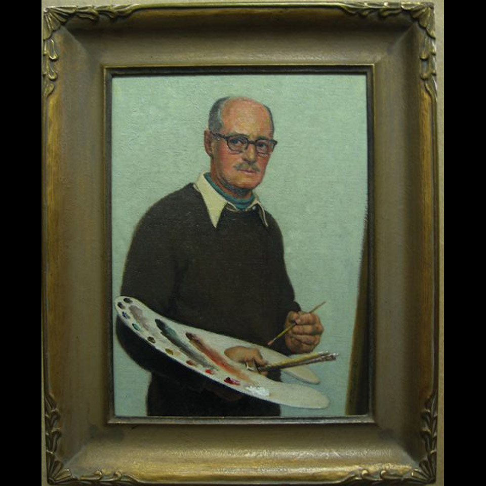 Appraisal: FREDERICK BOURCHIER TAYLOR - CANADIAN SELF PORTRAIT STUDY HALF LENGTH