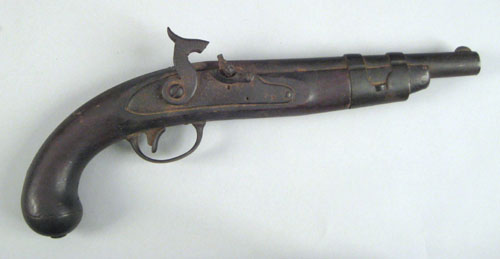 Appraisal: Flintlock martial pistol by S North Middletown Connecticut barrel -