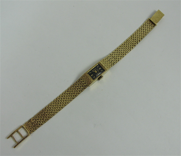 Appraisal: LADY'S FOURTEEN KARAT GOLD BRACELET WRISTWATCH Girard Perregaux having a