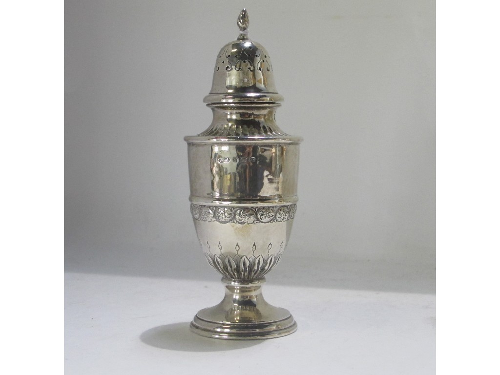 Appraisal: A silver sugar castor Birmingham