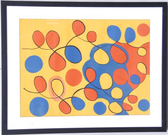 Appraisal: CALDER ALEXANDER LITHOGRAPH Composition signed in pencil lower right numbered