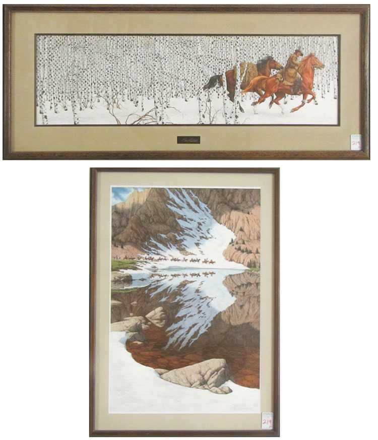 Appraisal: BEV DOOLITTLE TWO OFFSET LITHOGRAPHS California born Sacred Ground and