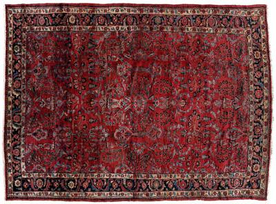 Appraisal: Lilihan rug repeating floral designs on salmon burgundy field ft