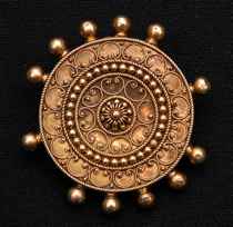 Appraisal: K Gold Etruscan Granulation Brooch C 's This piece is