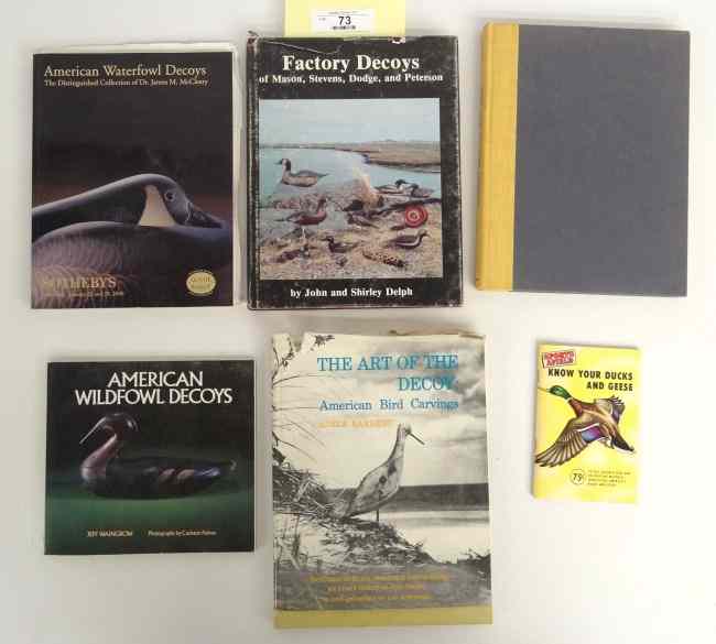 Appraisal: Lot six various decoy books including ''Know Your Ducks ''