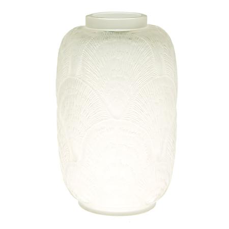 Appraisal: R Lalique Molded Glass Coquilles Vase Estimate -