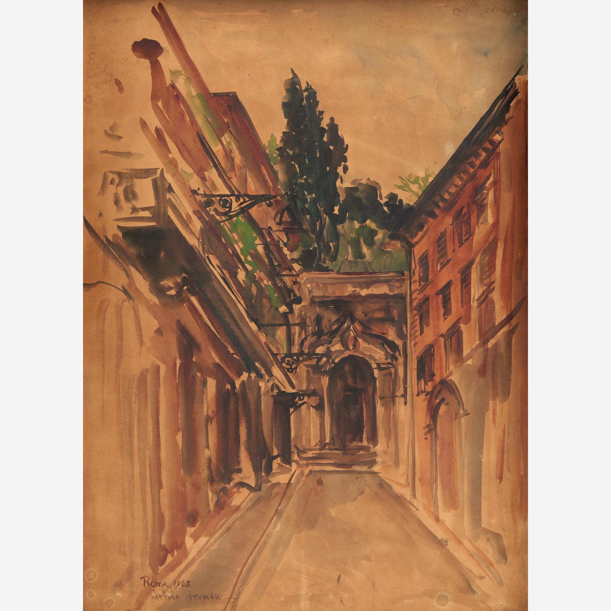 Appraisal: GERTRUDE FREYMAN - WATERCOLOR ROME Gertrude Freyman Missouri - Rome