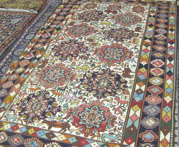 Appraisal: PERSIAN SOUMAK FLATWEAVE CARPET ' x '