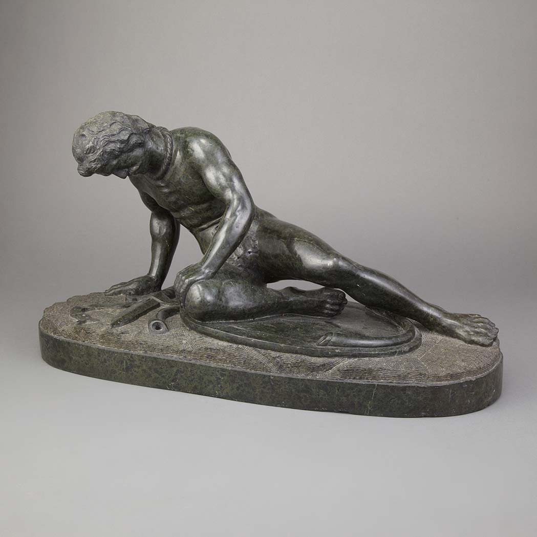 Appraisal: Green Serpentine Marble Figure of The Dying Gaul After the