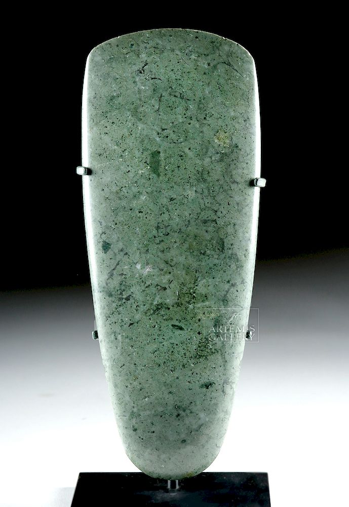 Appraisal: Large Olmec Jadeite Celt Pre-Columbian Southern Mexico to Guatemala Olmec