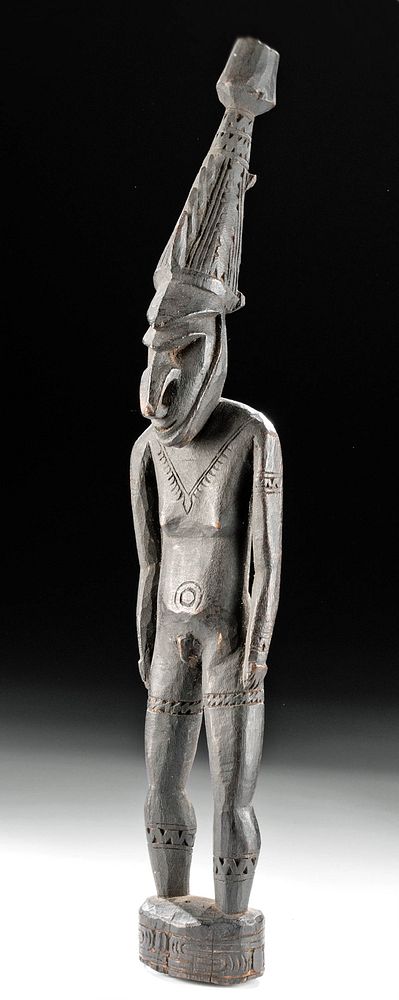 Appraisal: th C PNG Murik Lakes Wooden Standing Male Figure Oceania