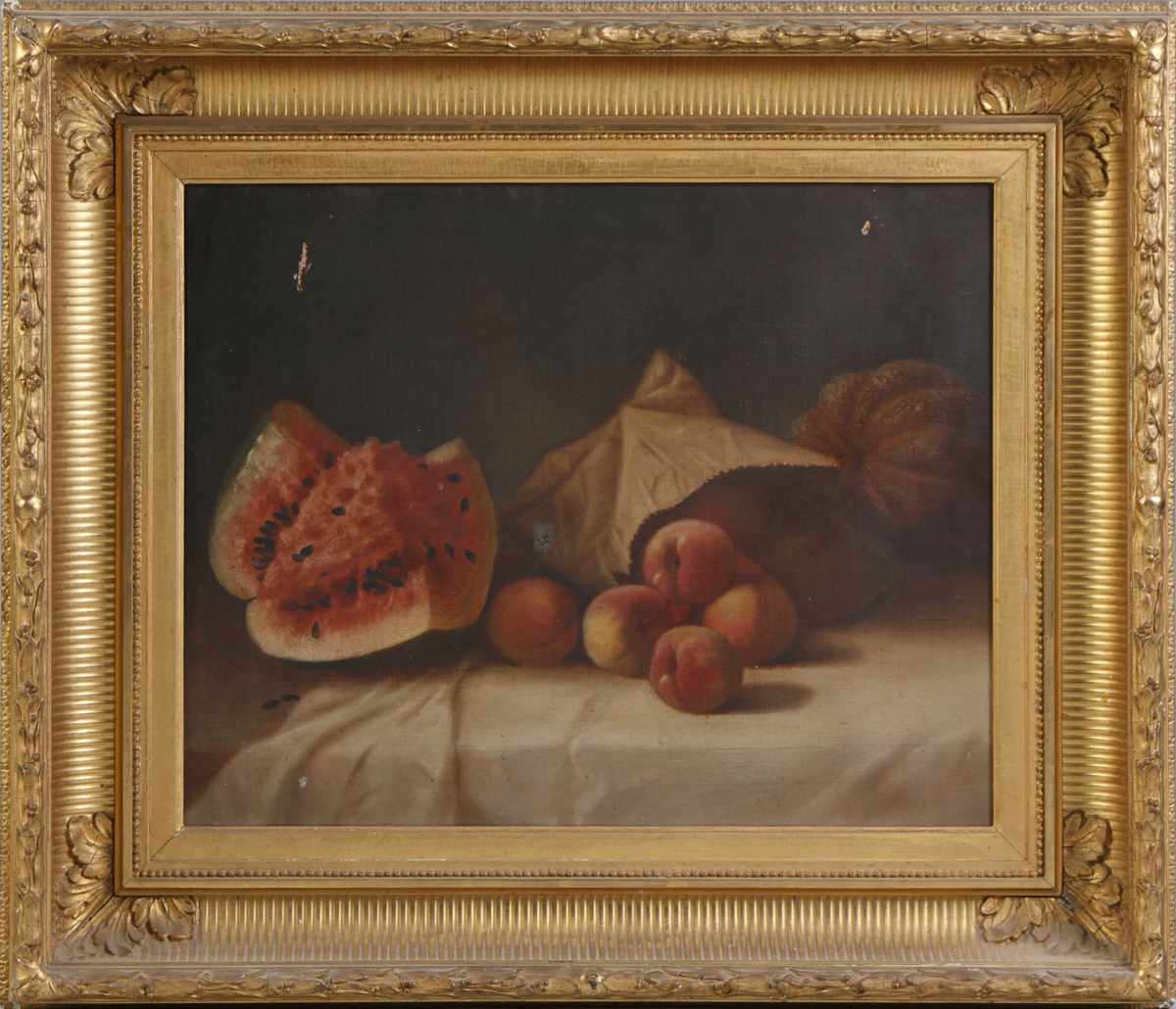 Appraisal: th Cent Unsigned Still life of fruit O C ''