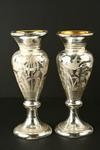 Appraisal: VASES - Pair of early th C mercury glass vases