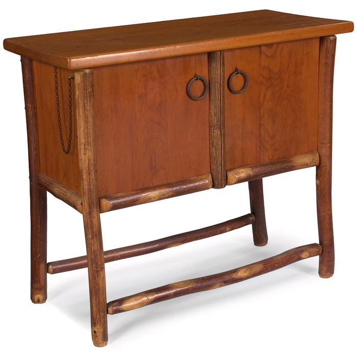 Appraisal: Old Hickory cooler attribution lift-top form with two faux doors