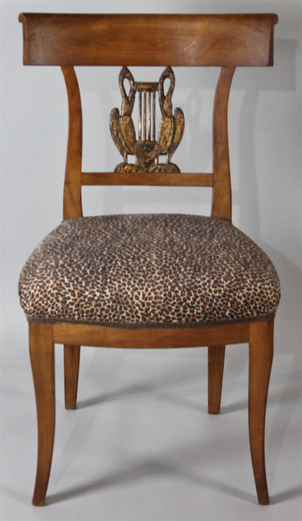 Appraisal: CONTINENTAL CHAIR WITH LEOPARD ULTRASUEDE UPHOLSTERY