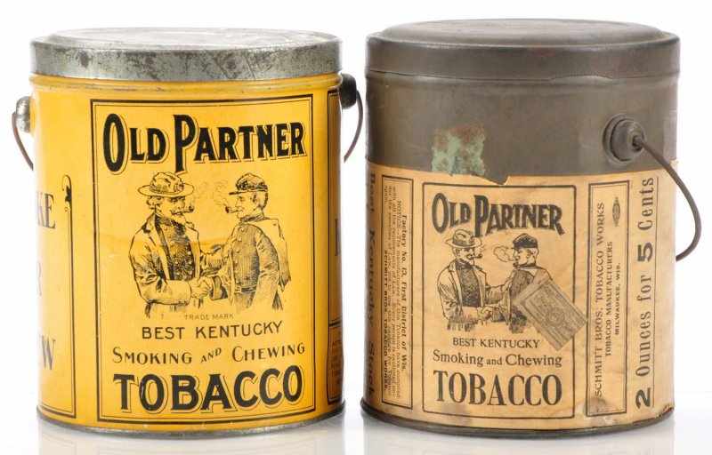 Appraisal: Lot of Old Partner Tobacco Pails Description Tins picture Union