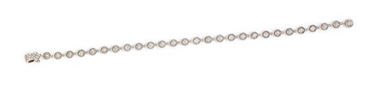 Appraisal: Sale Lot An Karat White Gold and Diamond Bracelet containing