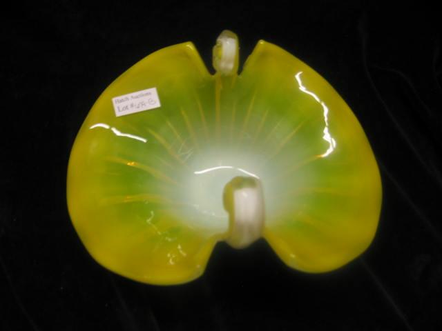 Appraisal: Italian Art Glass Bowl yellow to opalescent