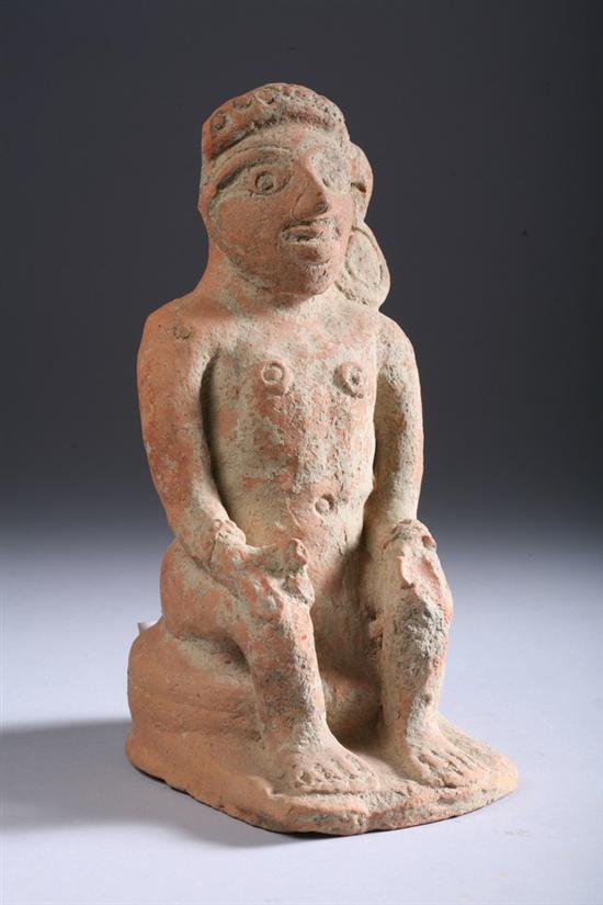 Appraisal: CANAANITE TERRACOTTA FIGURE OF GODDESS - in high