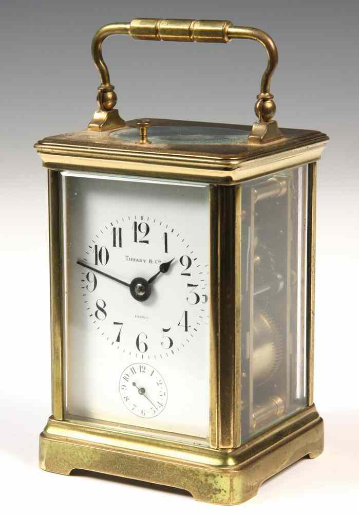 Appraisal: CARRIAGE CLOCK - Tiffany Co French made Carriage Clock with