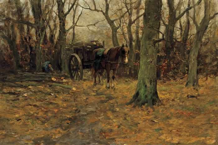 Appraisal: CHARLES PAUL GRUPPE American - ''Gathering Firewood'' at the Hague