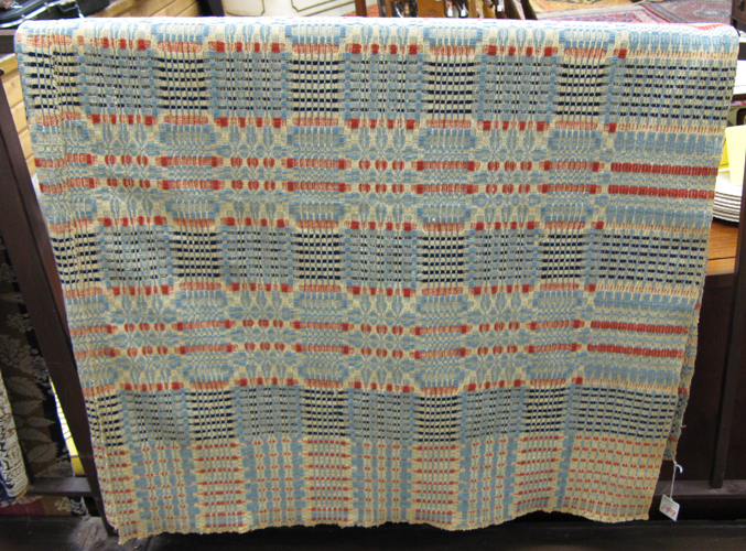 Appraisal: AN AMERICAN TH CENTURY JACQUARD COVERLET hand loomed of wool