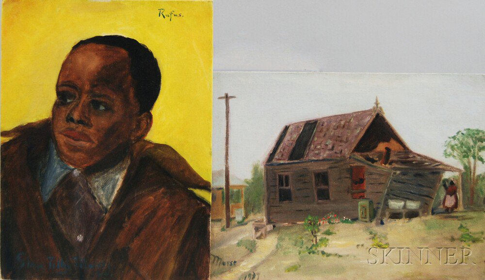 Appraisal: Glenn Tilley Morse American - Two Paintings Aunt Jemimah's House