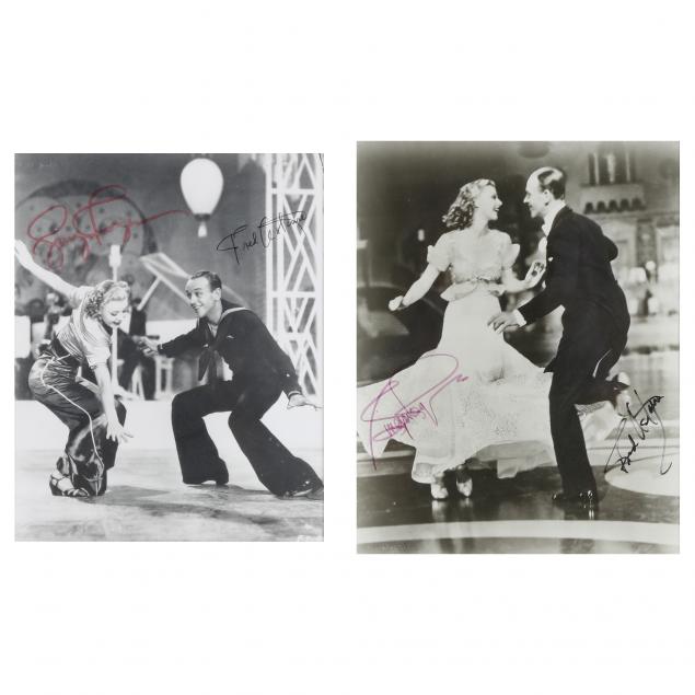 Appraisal: TWO VINTAGE FRED ASTAIRE AND GINGER ROGERS SIGNED PHOTOGRAPHS Each