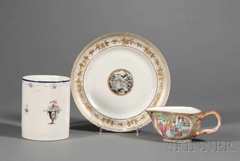 Appraisal: Three Chinese Export Porcelain Items late th early th century