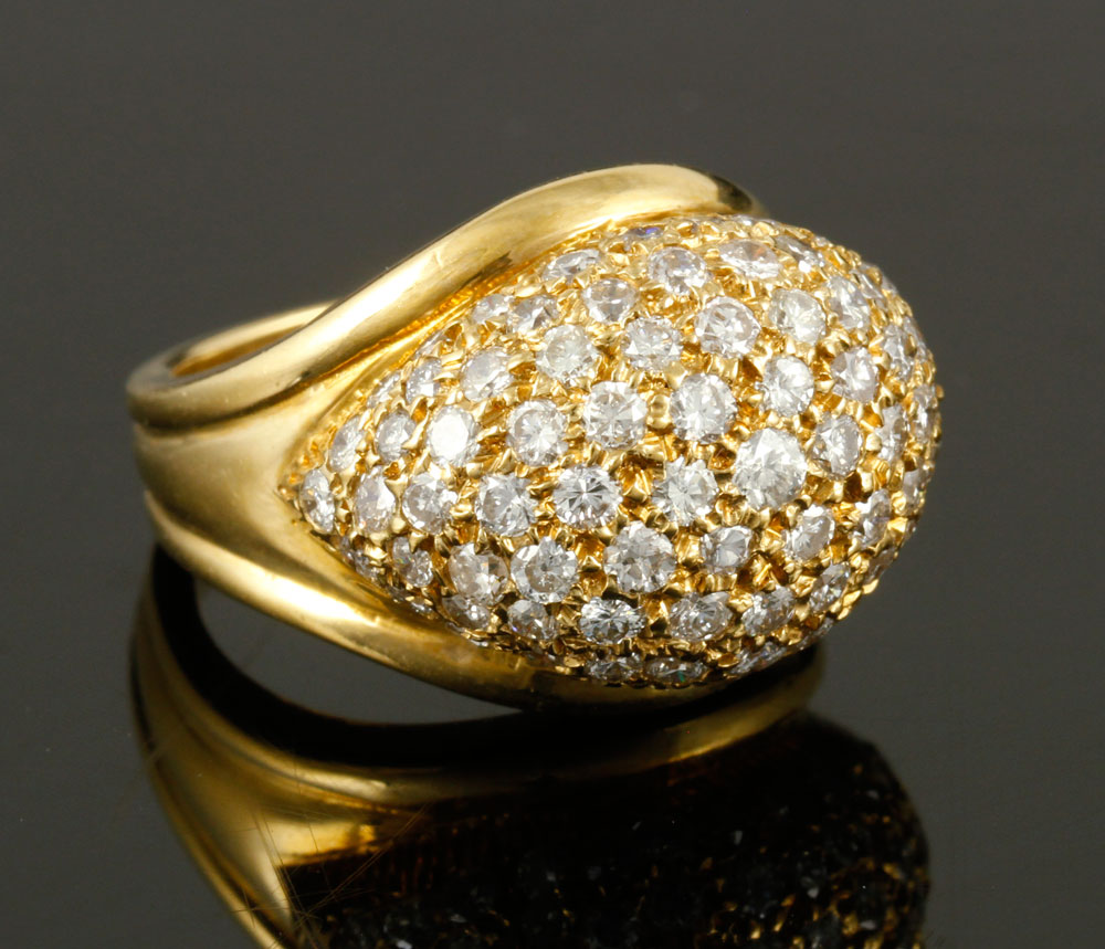 Appraisal: - K Gold and Diamond Ring K yellow gold and