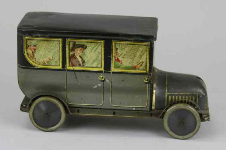 Appraisal: A W DUNMORE SONS LIMOUSINE BISCUIT TIN England c lithographed