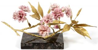 Appraisal: R VAN RUYCKEVELT PORCELAIN AND BRONZE SCULPTURE R VAN RUYCKEVELT