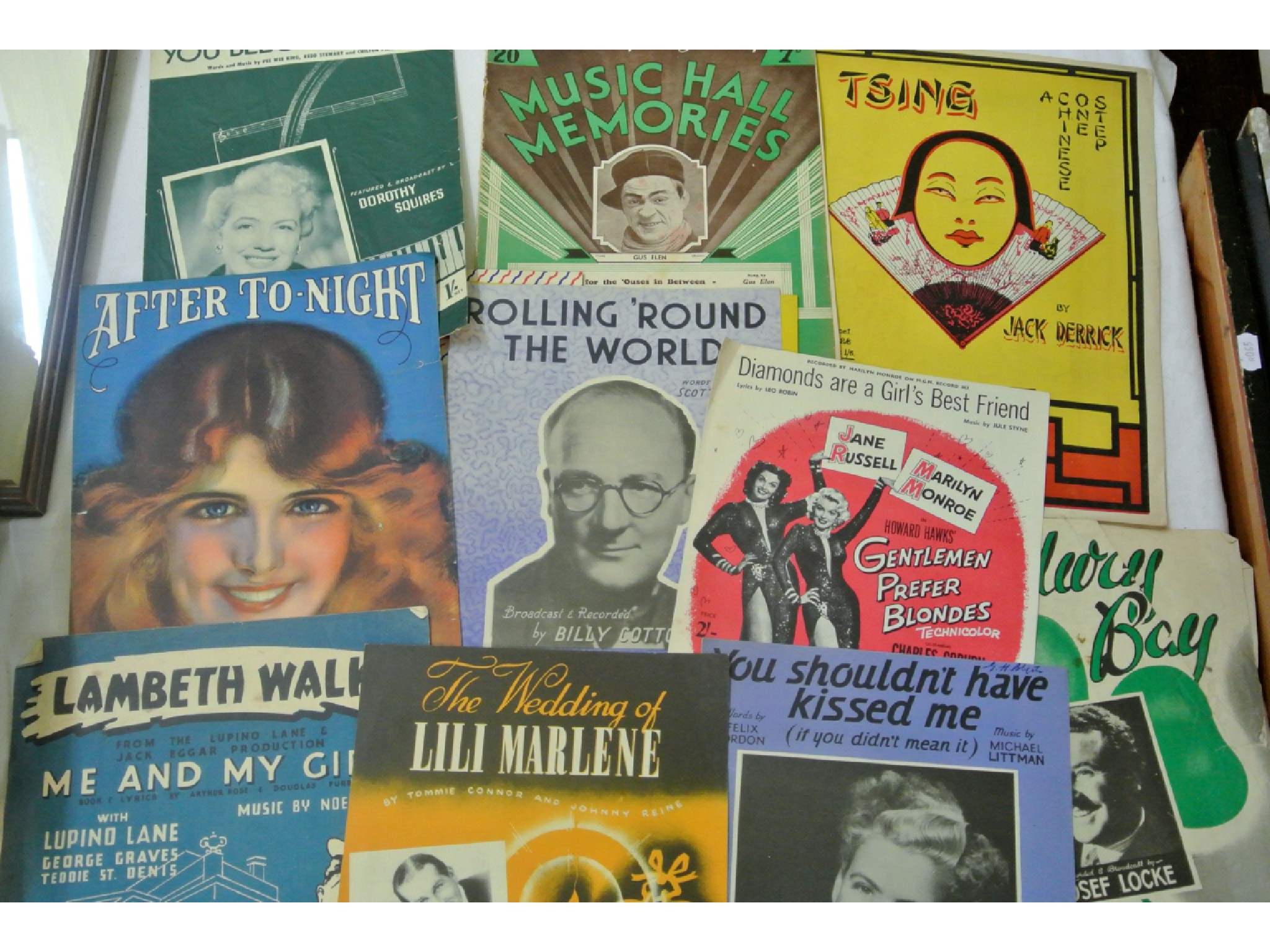 Appraisal: An extensive collection of vintage sheet music various examples including