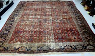 Appraisal: Antique Hand Made Rug Antique Hand Made Rug Measures inches