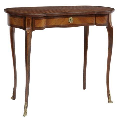 Appraisal: French Louis XV style mahogany kidney-shaped dressing or writing table