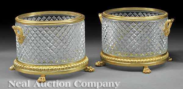 Appraisal: A Pair of Charles X-Style Cut Crystal and Gilt Bronze-Mounted