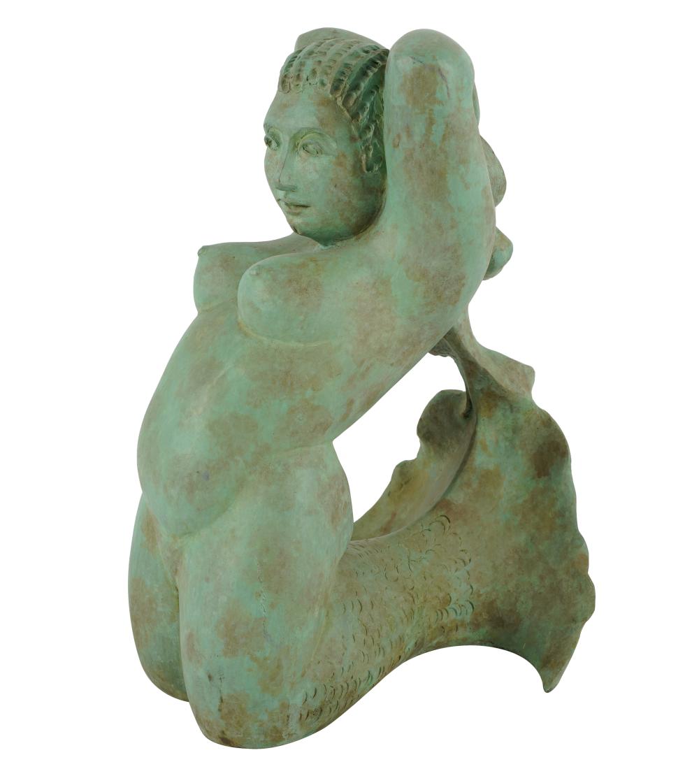 Appraisal: BARBARA BERETICH B MERMAIDbronze signed Provenance The Estate of Barbara