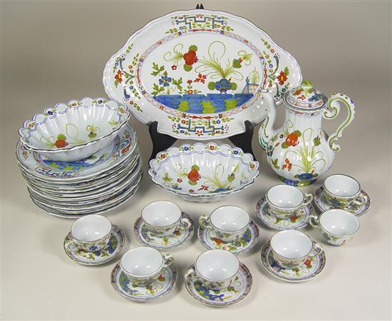 Appraisal: Italian Stoneware Luncheon Set Circa late th century Thirty-one pieces