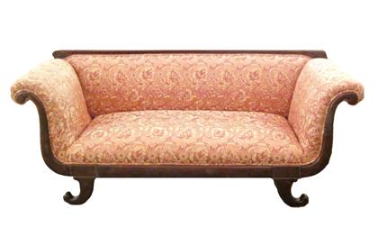 Appraisal: Classical mahogany sofacirca