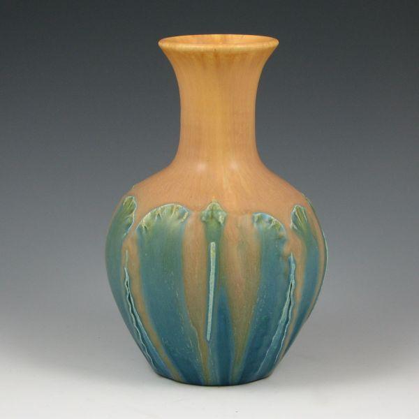 Appraisal: Door Pottery Mantle Vase in Spring Mix glaze Marked Door