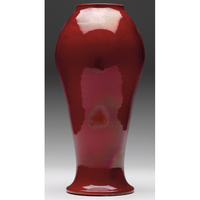 Appraisal: Aultcliff vase shouldered form in a deep red high glaze