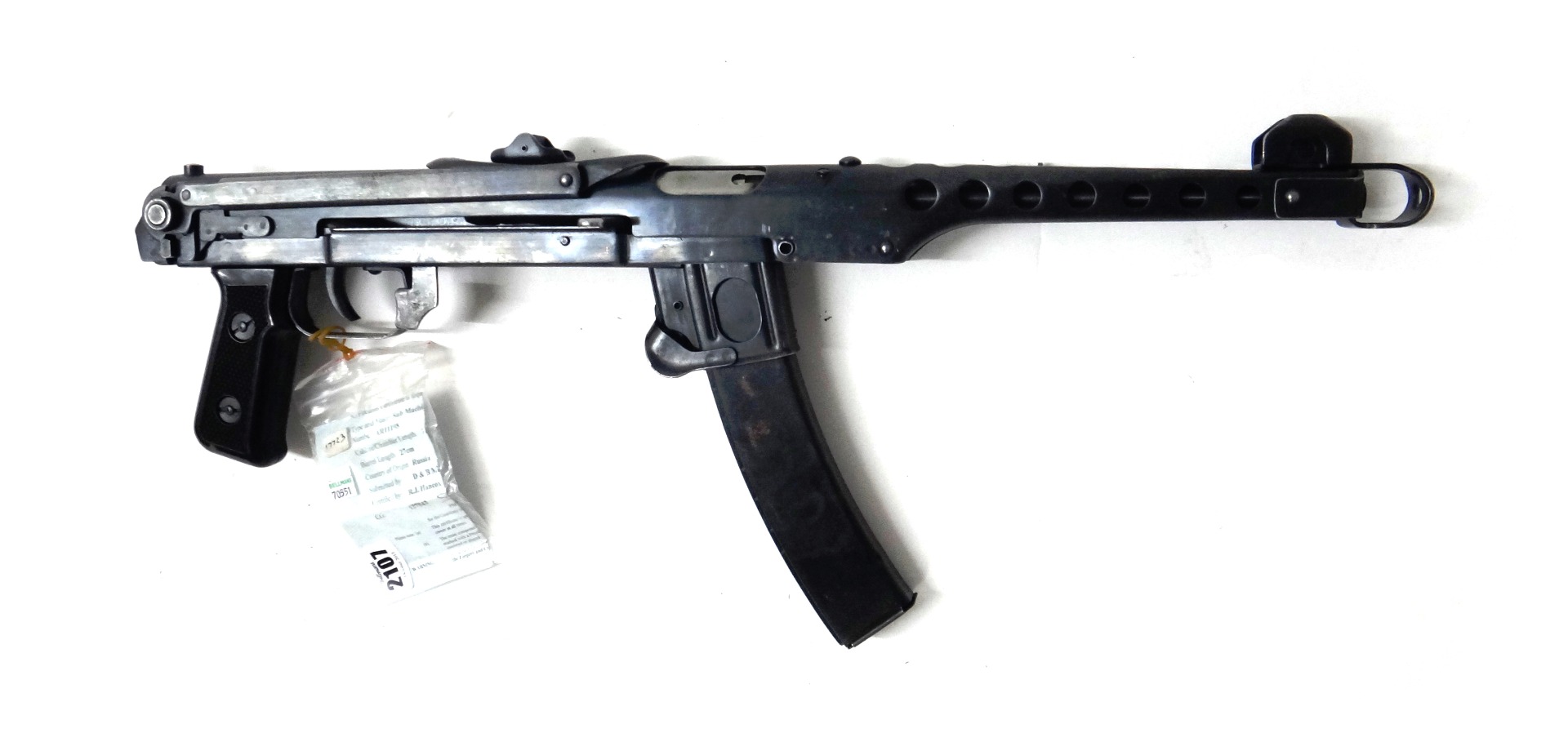 Appraisal: A mm Russian PPS sub machine gun with a cm