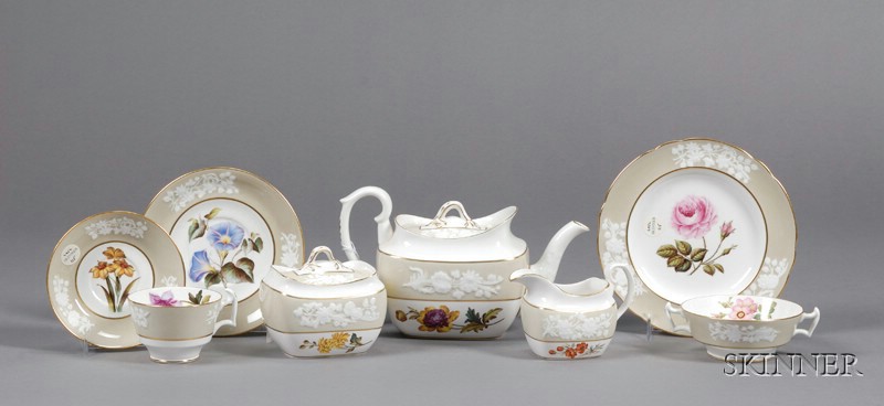 Appraisal: Spode Bone China Partial Tea Service England th century molded