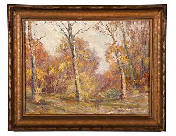 Appraisal: October by Harry DeYoung Harry Anthony DeYoung American - Oil