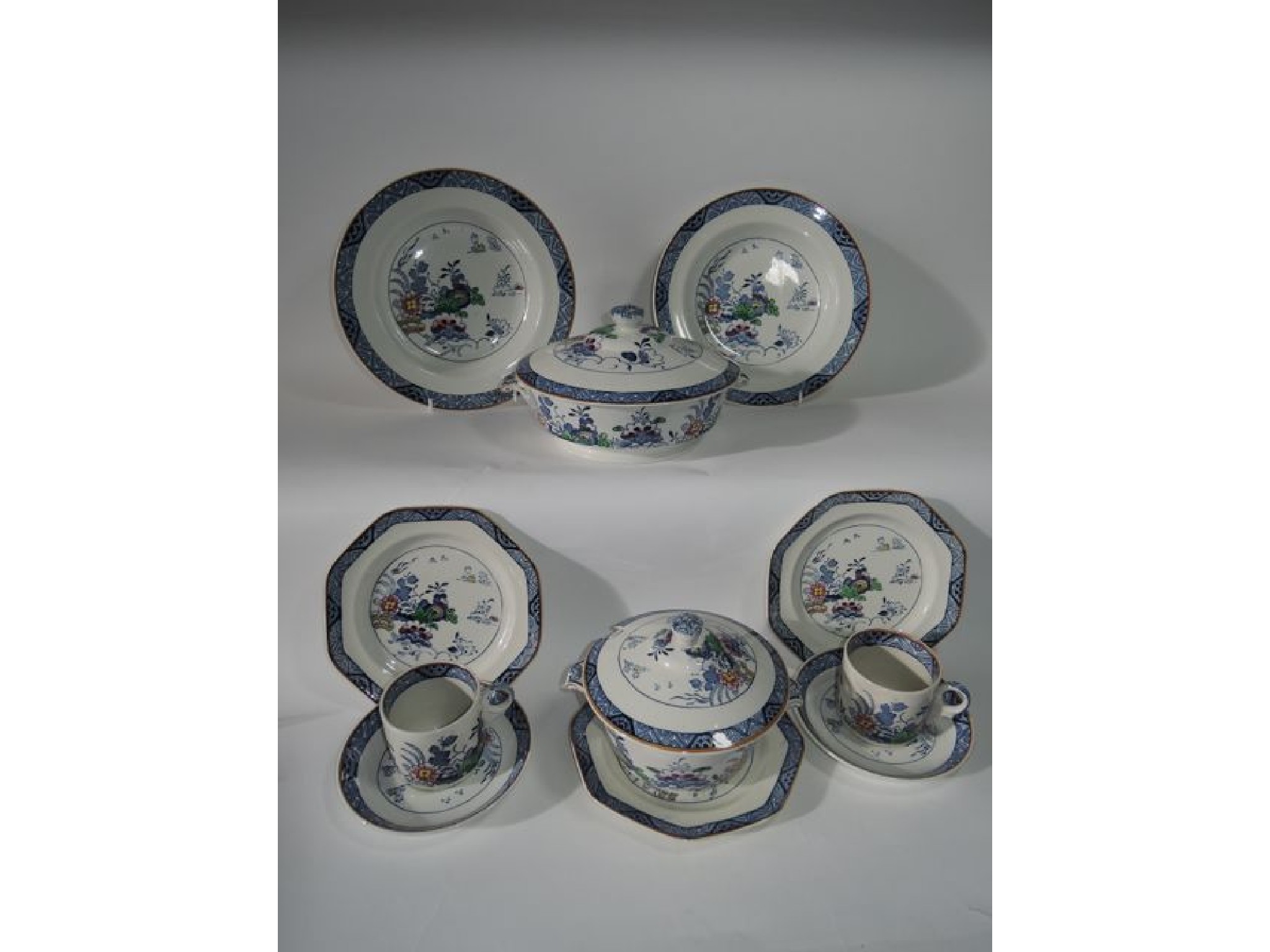 Appraisal: A collection of Booths Netherlands pattern dinner wares comprising a